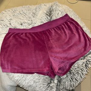 Juice velour shorts - one in fuchsia with shiny studs on the back + black sz. XL